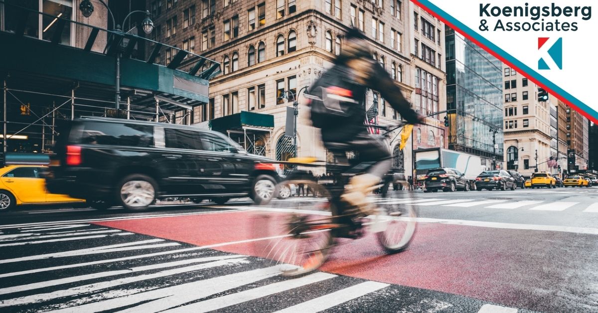 cyclist zooming by