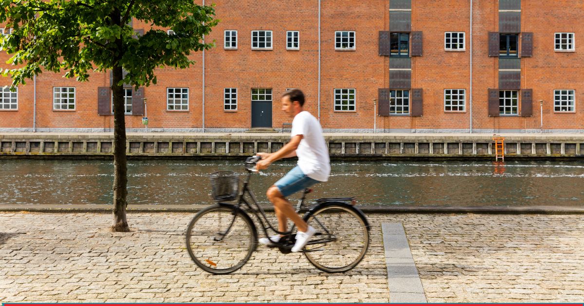 Cyclist riding on sidewalk