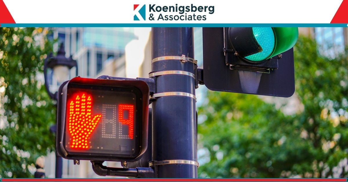 Don't walk sign on crossing light illuminated