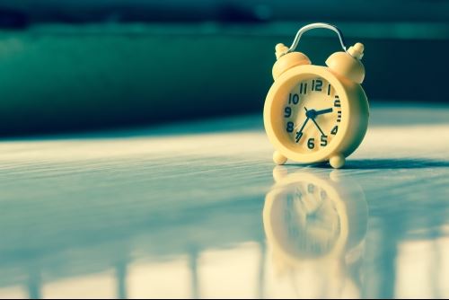 Alarm clock on desk