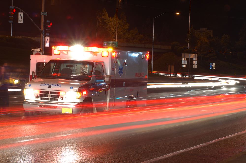 Ambulance rushing to accident