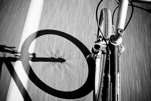 bicycle riding on road