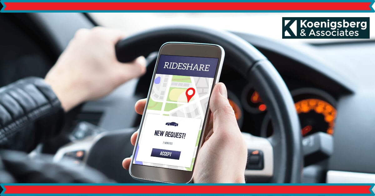 Rideshare driver checking location