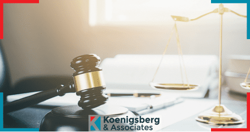 Gavel and scales of justice on desk