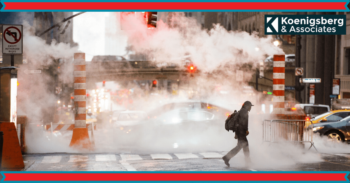 Man crossing street