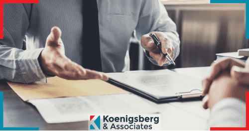 Lawyer discussing case with client
