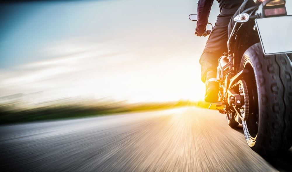 Motorcycle on highway