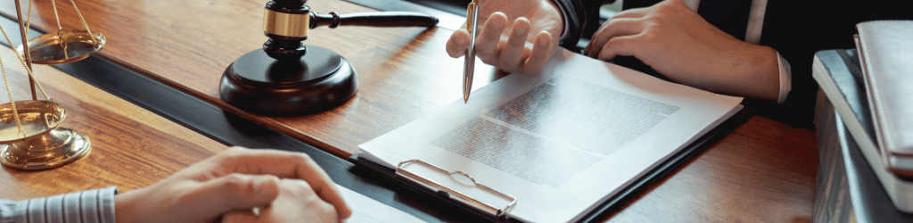 Lawyer Working with Client