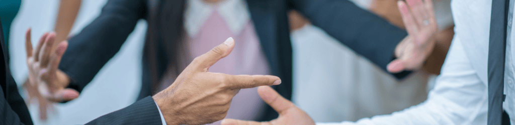 Man mediating an argument 