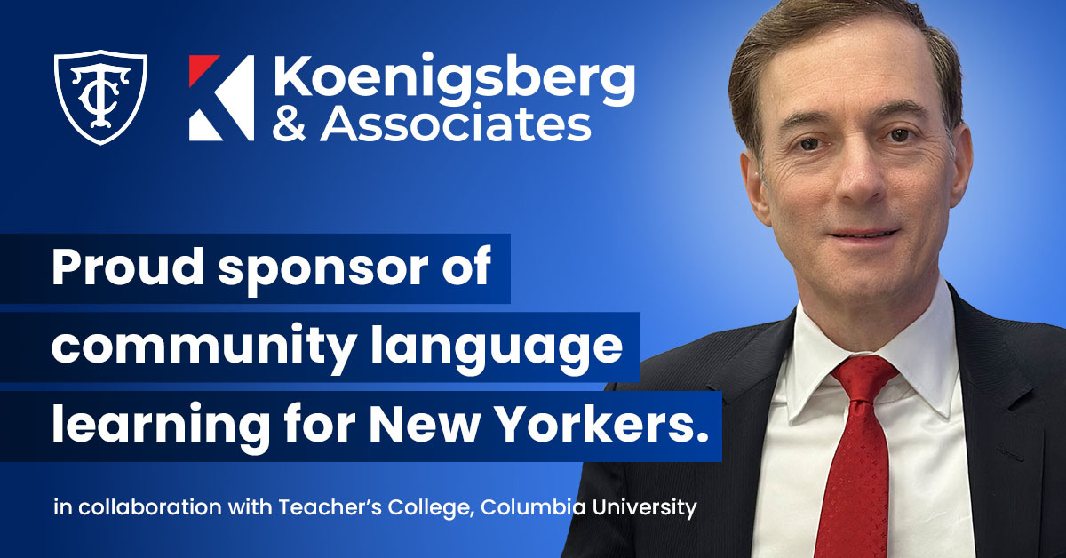 Proud sponsor of Community language earning for New Yorkers